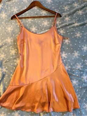Altar'd State Women's Pink Satin Mini Slip Dress Fairycore Glamour Y2K Size S